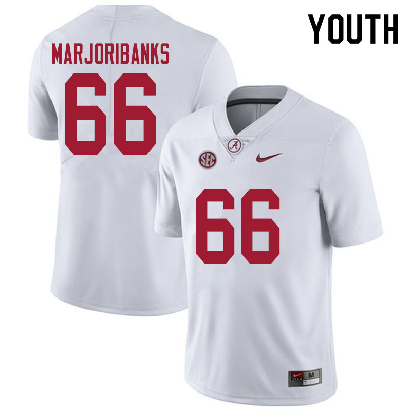 Youth #66 Alec Marjoribanks Alabama White Tide College Football Jerseys Sale-White